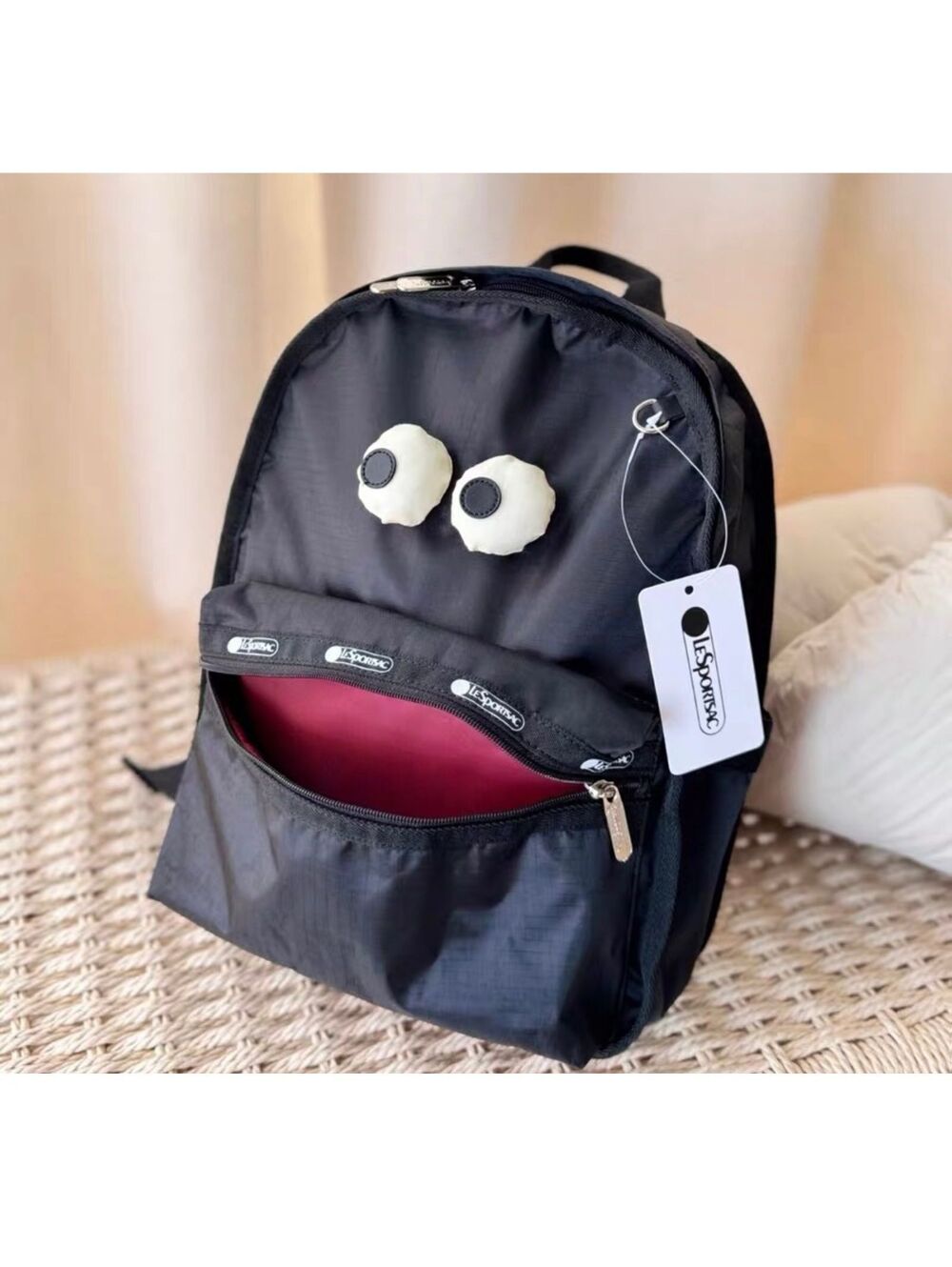LeSportsac x Anya Hindmarch Eyes Black Backpack NWT